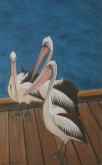 Judy Hollinshead- Family Outing - Pastel