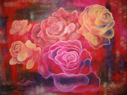 Kristine Hanson - Roses - Acrylic