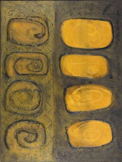 Cast Batik III – Shellac mixed media on canvas – 100 x 75cm