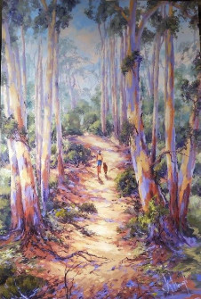 25 Morning walk down southwest-Oil on Canvas
